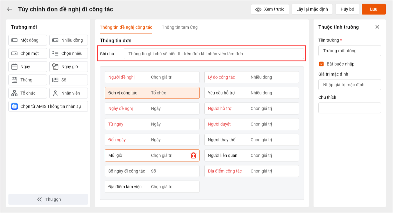 Bổ sung ghi chú trên đơn